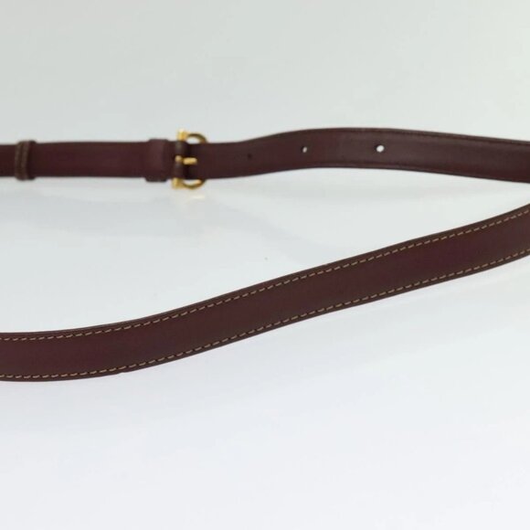 CARTIER Must Line Shoulder Bag Leather Bordeaux Gold Auth - Picture 10 of 16